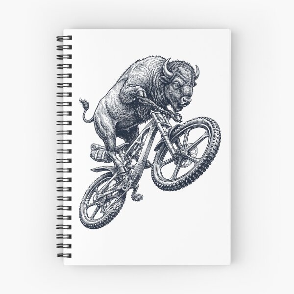 Item preview, Vintage Bison Riding Bicycle Cycling Bike Animal Lover designed and sold by TerryConnells.