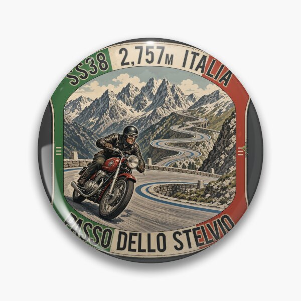 Item preview, Stelvio Pass Passo Dello Stelvio Italy Motorcycle Sticker & TShirt 06 designed and sold by OuterShellUK.
