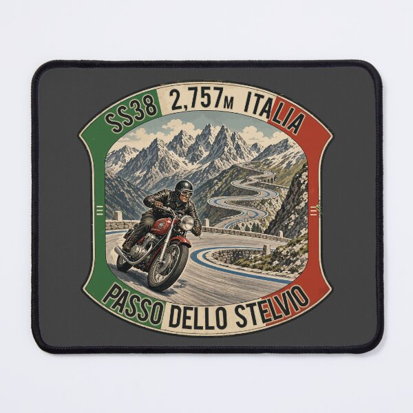 Item preview, Stelvio Pass Passo Dello Stelvio Italy Motorcycle Sticker & TShirt 06 designed and sold by OuterShellUK.