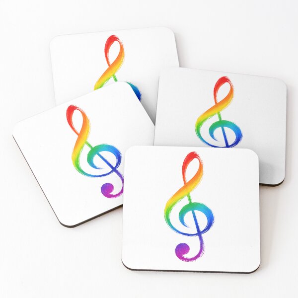 Item preview, Rainbow Treble Clef Music Pride - Music notes, music symbol designed and sold by lematworks.