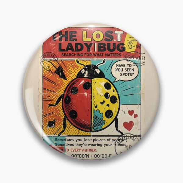 Item preview, The Lost Ladybug Pop Art Stamp Design | Vintage Comic Streetwear Graphic designed and sold by CallisC-Arts.