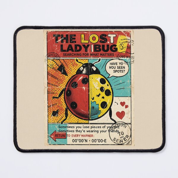 Item preview, The Lost Ladybug Pop Art Stamp Design | Vintage Comic Streetwear Graphic designed and sold by CallisC-Arts.