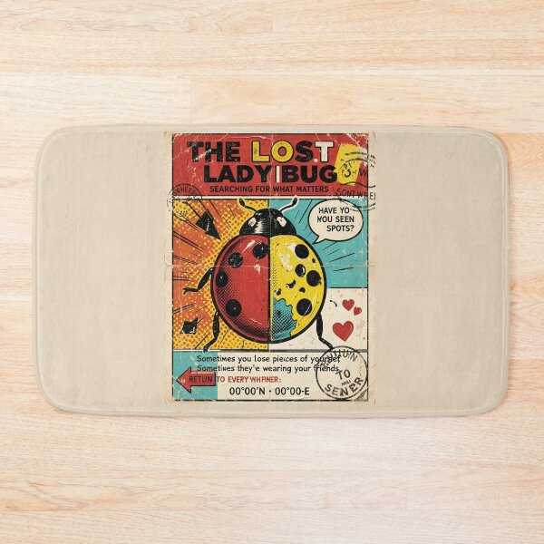 Item preview, The Lost Ladybug Pop Art Stamp Design | Vintage Comic Streetwear Graphic designed and sold by CallisC-Arts.