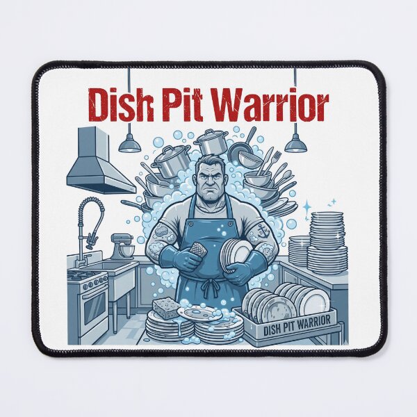Item preview, The Unsung Hero: Dish Pit Warrior - Funny Kitchen Art designed and sold by BrewChef.