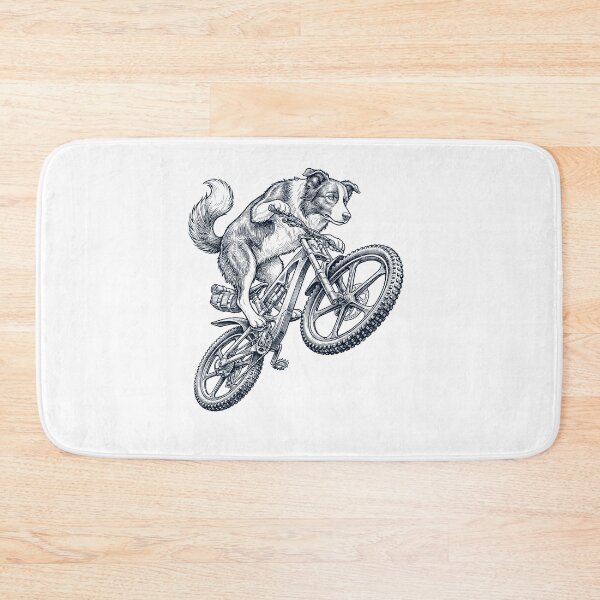 Item preview, Vintage Border Collie Riding Bicycle Cycling Bike Dog Lover designed and sold by TerryConnells.