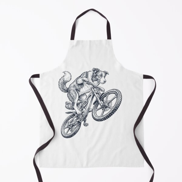 Item preview, Vintage Border Collie Riding Bicycle Cycling Bike Dog Lover designed and sold by TerryConnells.