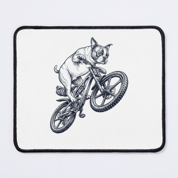 Item preview, Vintage Boston Terrier Riding Bicycle Cycling Bike Dog Lover designed and sold by TerryConnells.