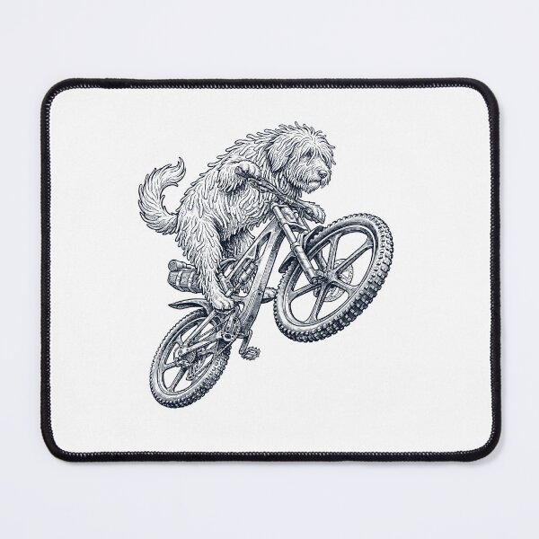 Item preview, Vintage Bouvier des Flandres Riding Bicycle Cycling Bike Dog Lover designed and sold by TerryConnells.