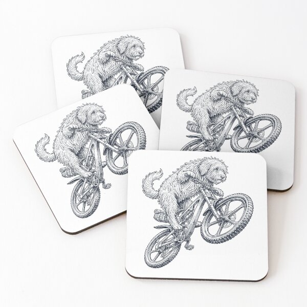 Item preview, Vintage Bouvier des Flandres Riding Bicycle Cycling Bike Dog Lover designed and sold by TerryConnells.