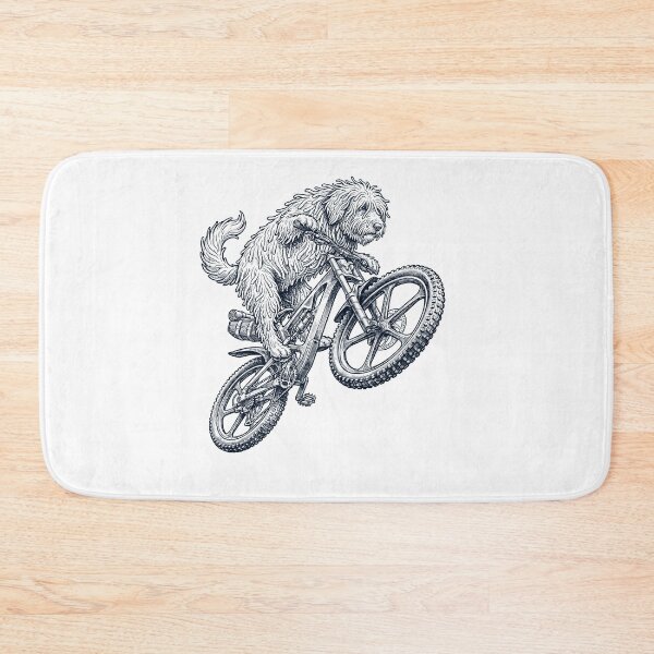 Item preview, Vintage Bouvier des Flandres Riding Bicycle Cycling Bike Dog Lover designed and sold by TerryConnells.