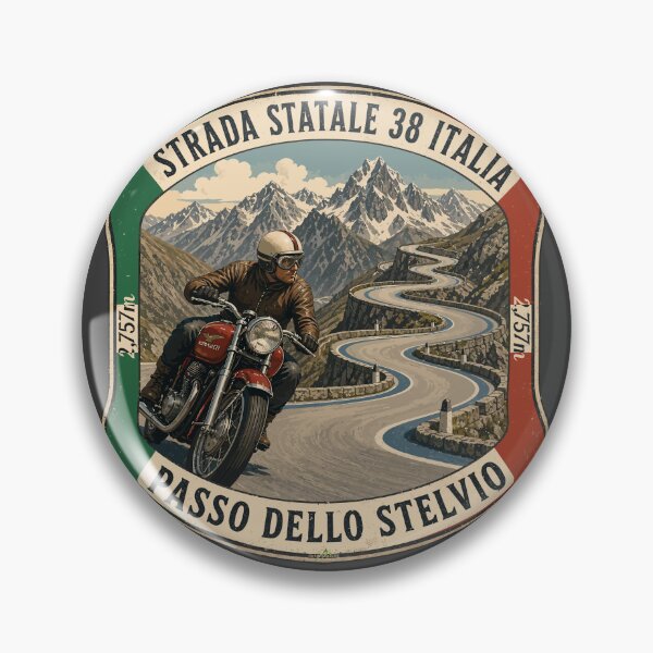 Item preview, Stelvio Pass Passo Dello Stelvio Italy Motorcycle Sticker & TShirt 07 designed and sold by OuterShellUK.