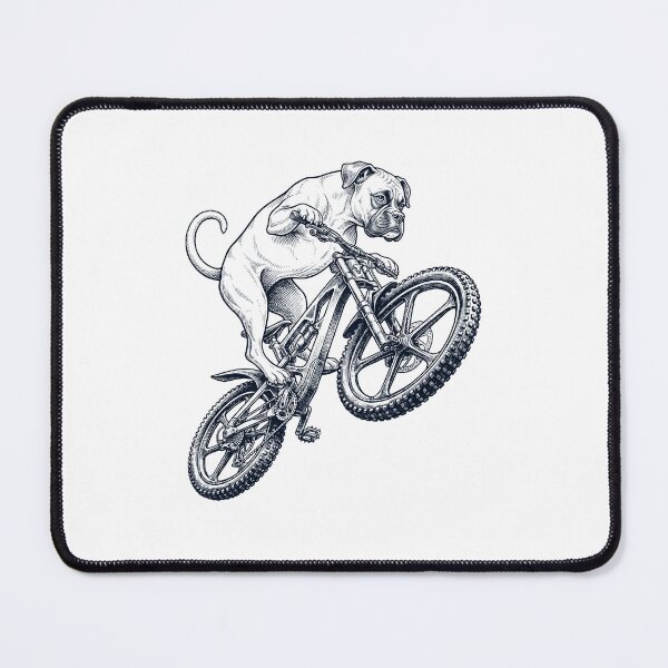 Item preview, Vintage Boxer Dog Riding Bicycle Cycling Bike Dog Lover designed and sold by TerryConnells.