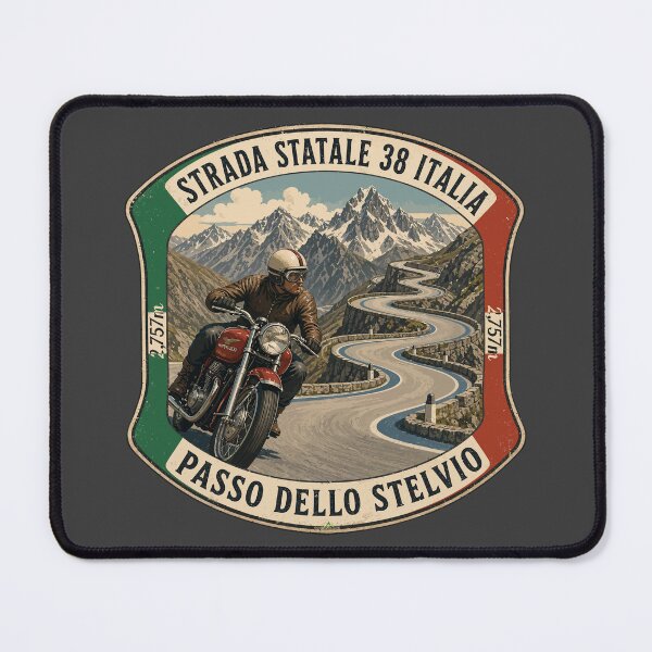 Item preview, Stelvio Pass Passo Dello Stelvio Italy Motorcycle Sticker & TShirt 07 designed and sold by OuterShellUK.