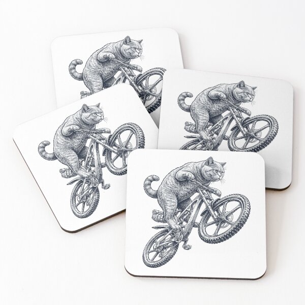 Item preview, Vintage British Shorthair Cat Riding Bicycle Cycling Bike Kitten Lover designed and sold by TerryConnells.