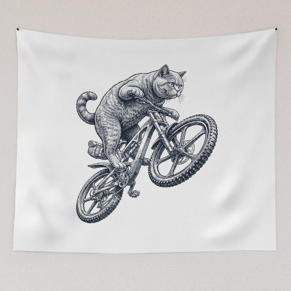 Item preview, Vintage British Shorthair Cat Riding Bicycle Cycling Bike Kitten Lover designed and sold by TerryConnells.