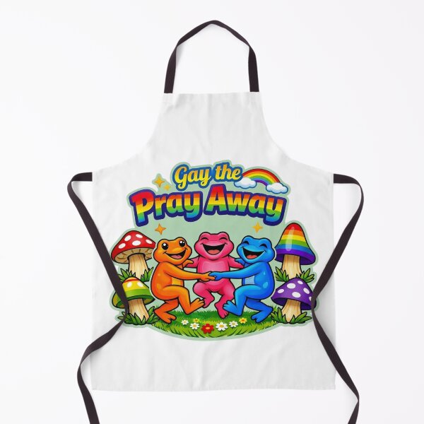 Item preview, Gay The Pray Away T-Shirt Rainbow Dancing Frogs & Pride Mushrooms designed and sold by MerchlyMike.