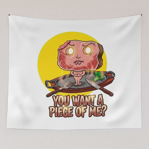 Item preview, Angry Steak - You Want a Piece of Me? Funny Meat Character designed and sold by Surreal Characters & Cute Pups.