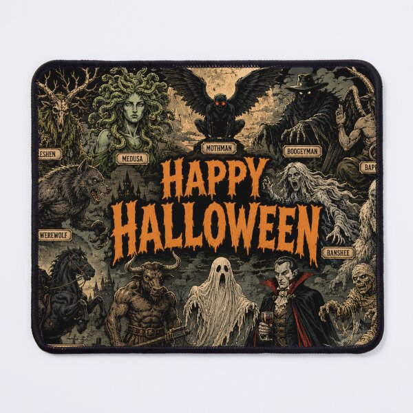 Item preview, Happy Halloween Folklore Edition Banner Illustration designed and sold by AIfolklore.