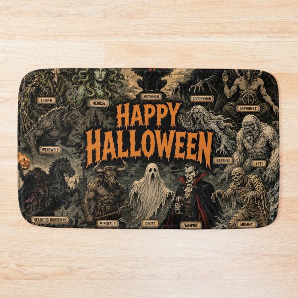 Item preview, Happy Halloween Folklore Edition Banner Illustration designed and sold by AIfolklore.