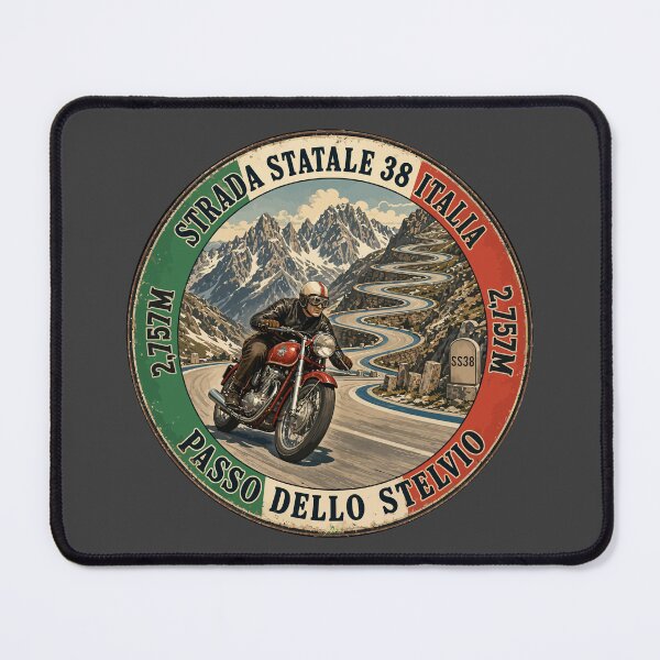 Item preview, Stelvio Pass Passo Dello Stelvio Italy Motorcycle Sticker & TShirt 08 designed and sold by OuterShellUK.