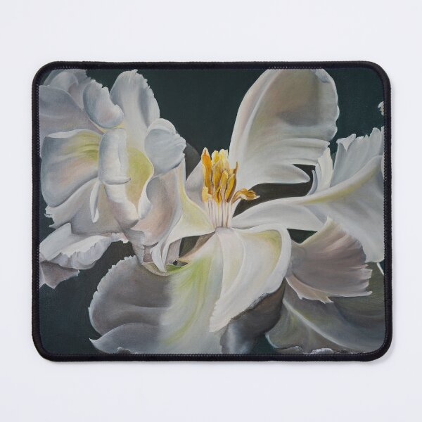 Item preview, White parrot tulip  designed and sold by jaxlovesart.