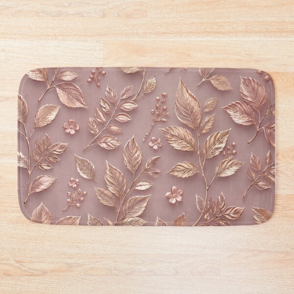 Item preview, Golden leaves on rusty pink background  designed and sold by Heaven1111.