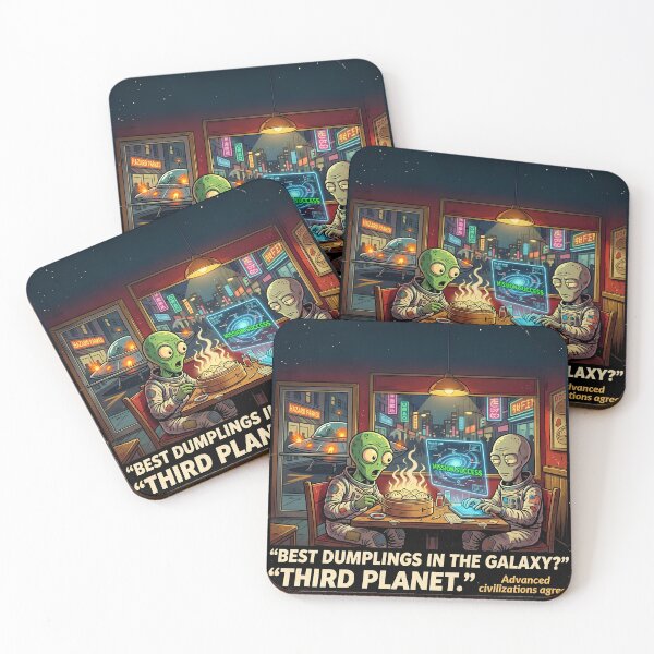 Item preview, Best Dumplings in the Galaxy Third Planet Funny Alien Retro Sci Fi Humor designed and sold by FindYouByZ.