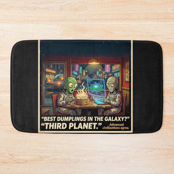 Item preview, Best Dumplings in the Galaxy Third Planet Funny Alien Retro Sci Fi Humor designed and sold by FindYouByZ.
