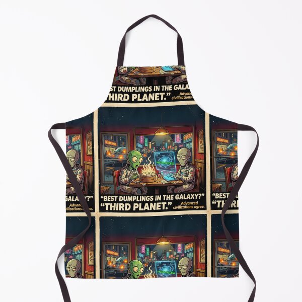 Item preview, Best Dumplings in the Galaxy Third Planet Funny Alien Retro Sci Fi Humor designed and sold by FindYouByZ.