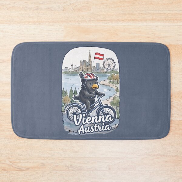 Item preview, Vienna Austria Bicycling Cute Eagle Cyclist Skyline  designed and sold by HowToCanadian.