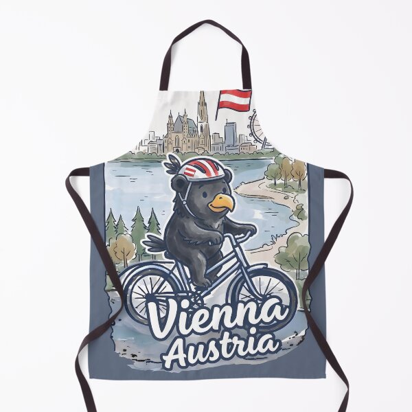 Item preview, Vienna Austria Bicycling Cute Eagle Cyclist Skyline designed and sold by HowToCanadian.