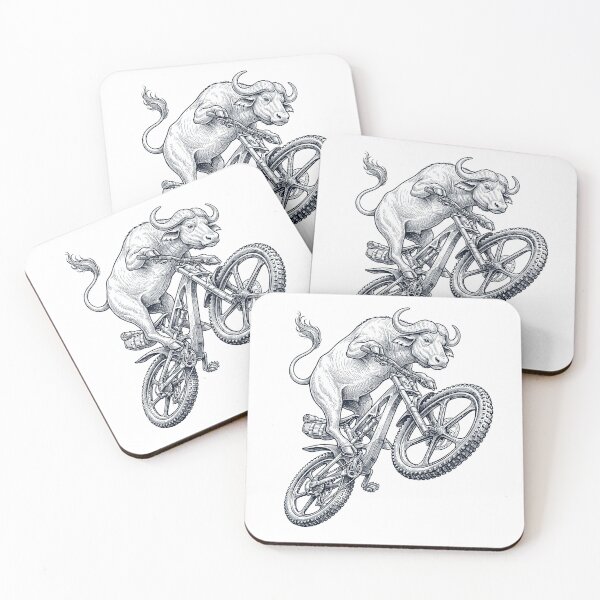 Item preview, Vintage Buffalo Riding Bicycle Cycling Bike Animal Lover designed and sold by TerryConnells.