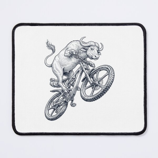 Item preview, Vintage Buffalo Riding Bicycle Cycling Bike Animal Lover designed and sold by TerryConnells.