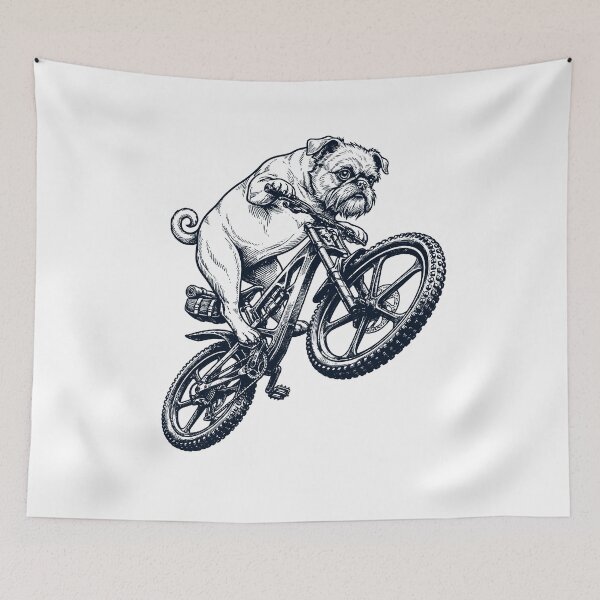 Item preview, Vintage Brussels Griffon Riding Bicycle Cycling Bike Dog Lover designed and sold by TerryConnells.