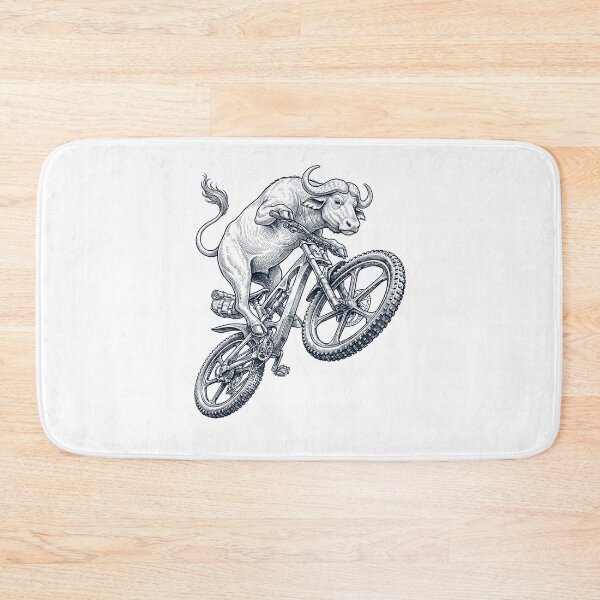 Item preview, Vintage Buffalo Riding Bicycle Cycling Bike Animal Lover designed and sold by TerryConnells.