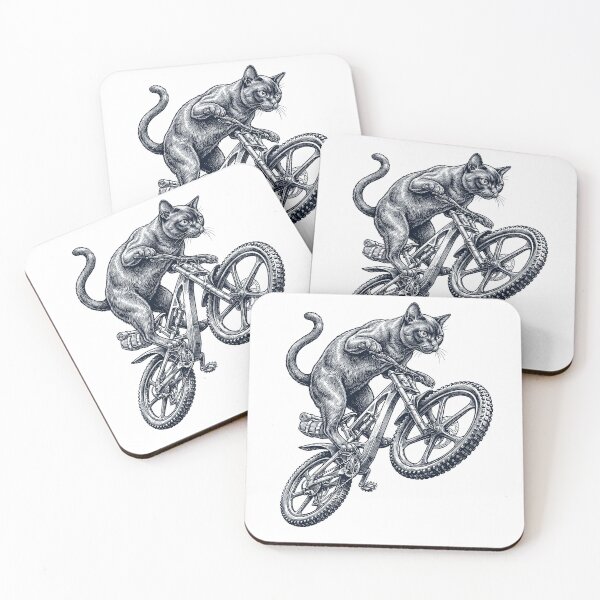 Item preview, Vintage Burmese Cat Riding Bicycle Cycling Bike Kitten Lover designed and sold by TerryConnells.