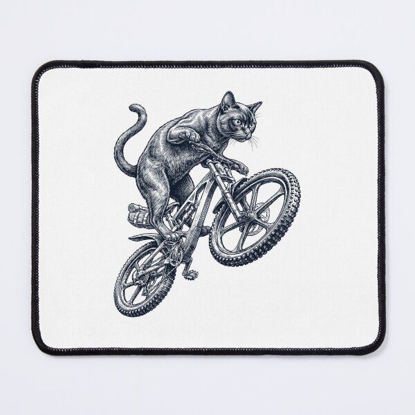 Item preview, Vintage Burmese Cat Riding Bicycle Cycling Bike Kitten Lover designed and sold by TerryConnells.