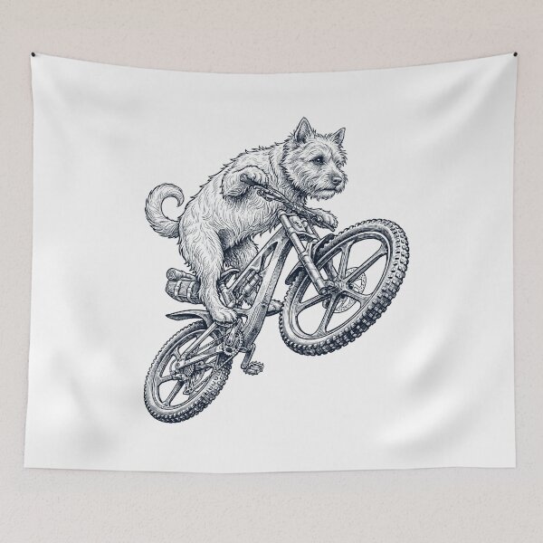 Item preview, Vintage Cairn Terrier Riding Bicycle Cycling Bike Dog Lover designed and sold by TerryConnells.