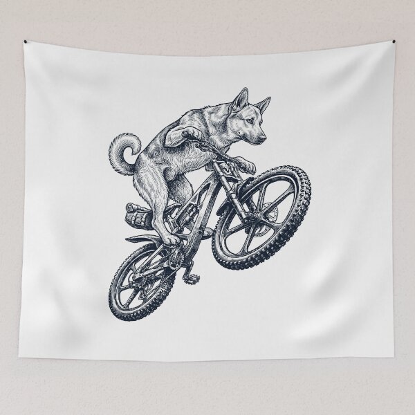 Item preview, Vintage Canaan Dog Riding Bicycle Cycling Bike Dog Lover designed and sold by TerryConnells.