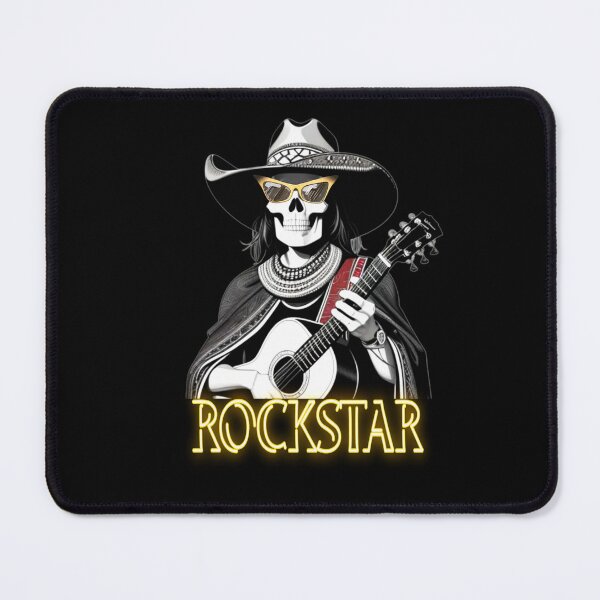 Item preview, Rockstar Skull Cowboy Guitar Dark Aesthetic Design designed and sold by StyleBloomes.
