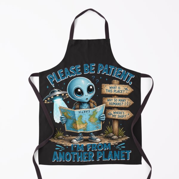 Item preview, Please Be Patient I'm From Another Planet Funny Alien T-Shirt | Cute UFO Sci-Fi Graphic Tee designed and sold by Ashes to Artistry.