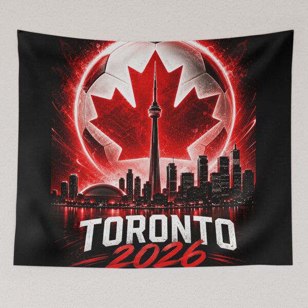 Item preview, Toronto 2026 Soccer Host City Maple Leaf Fan Art designed and sold by Aram250.