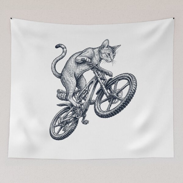 Item preview, Vintage Cat Riding Bicycle Cycling Bike Animal Lover designed and sold by TerryConnells.