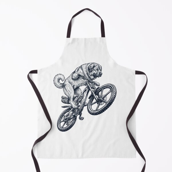 Item preview, Vintage Caucasian Shepherd Dog Riding Bicycle Cycling Bike Dog Lover designed and sold by TerryConnells.