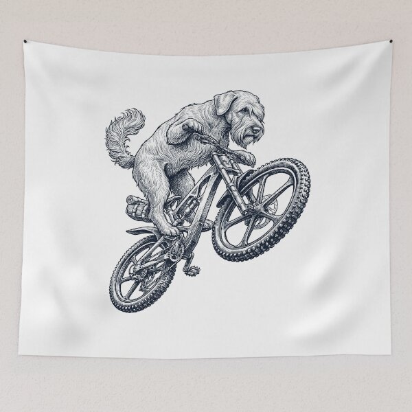 Item preview, Vintage Cesky Terrier Riding Bicycle Cycling Bike Dog Lover designed and sold by TerryConnells.