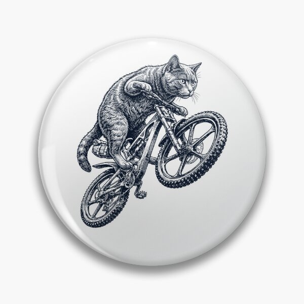Item preview, Vintage Chartreux Cat Riding Bicycle Cycling Bike Kitten Lover designed and sold by TerryConnells.