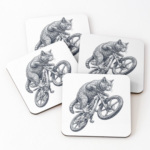 Item preview, Vintage Chartreux Cat Riding Bicycle Cycling Bike Kitten Lover designed and sold by TerryConnells.