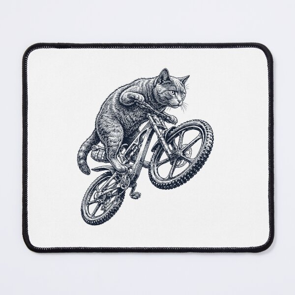 Item preview, Vintage Chartreux Cat Riding Bicycle Cycling Bike Kitten Lover designed and sold by TerryConnells.