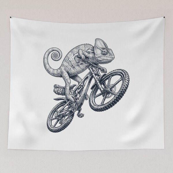 Item preview, Vintage Chameleon Riding Bicycle Cycling Bike Animal Lover designed and sold by TerryConnells.