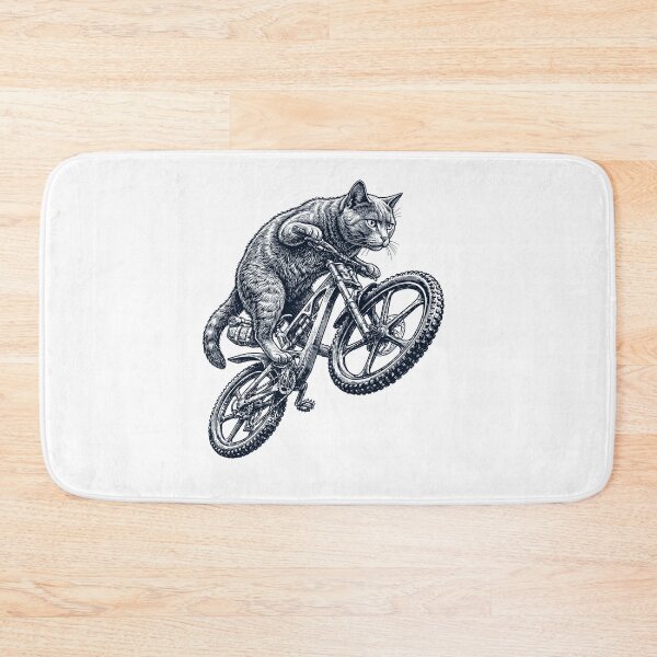Item preview, Vintage Chartreux Cat Riding Bicycle Cycling Bike Kitten Lover designed and sold by TerryConnells.